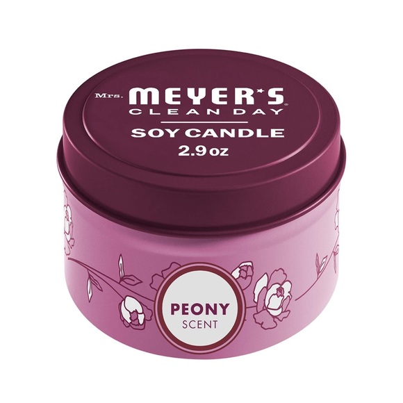 Mrs Meyers Other - Mrs. Meyer’s Scented Soy Tin Candle, Peony, 2.9 oz